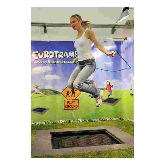 Eurotramp Bodemtrampoline Kids Tramp &quot;Playground Mini&quot; Springdoek vierkant, Zonder extra coating