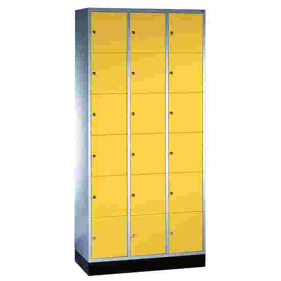 Sluitvakkast &quot;S 4000 Intro&quot; (6 vakken boven elkaar) 195x92x49 cm/ 18 vakken, Fel geel (RDS 080 80 60)