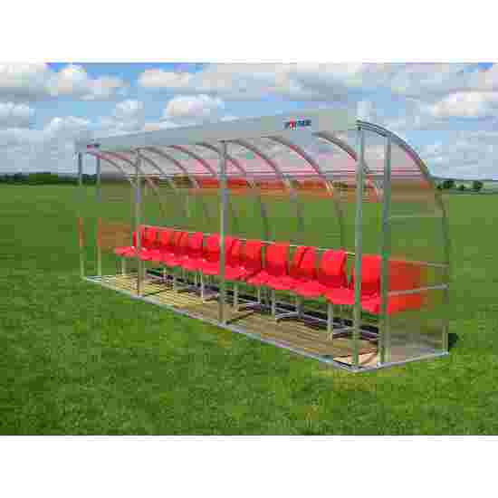 Sport-Thieme Dug-Out  Voor 13 personen Polycarbonaat, Zitschaal