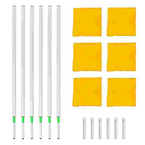 Sport-Thieme Grenspalen-Set voor kantelen Vlag neon geel