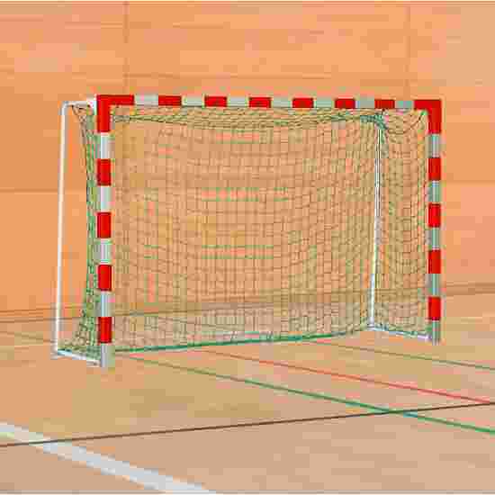Sport-Thieme Handbaldoel met inklapbare netbeugels Standard, doeldiepte 1,25 m, Rood-zilver