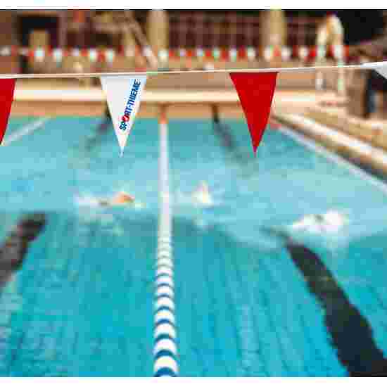 Sport-Thieme Wimpelketting voor rugslagzwemmers Rood-wit, Wimpel 18x27,5 cm
