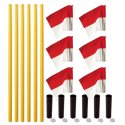 Sport-Thieme Grenspalen-Set "Allround" Paal geel, vlag rood-wit