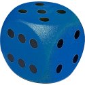 Volley Schuimstofdobbelsteen Blauw, 16 cm
