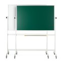 Bord draaibaar, verrijdbaar Whiteboard/krijtbord, 180x100 cm