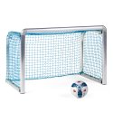 Sport-Thieme Mini-Trainingsdoel "Protection" 1,20x0,80 m, diepte 0,70 m, Incl. net, blauw (mw 4,5 cm)