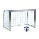 Sport-Thieme Mini-voetbaloel "Training" met inklapbare netbeugels 1,20x0,80 m, diepte 0,70 m, Incl. net, blauw (mw 10 cm)