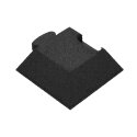Gum-Tech Hoekstuk "afgeschuind" voor valbeveiligingsplaten 4,5 cm, Zwart