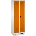 C+P Garderobekast/locker "S 3000 Evolo", vakbreedte 30 cm, met sokkel Geel-oranje (RAL 2000), 180x60x50 cm/ 2 vakken, 180x60x50 cm/ 2 vakken, Geel-oranje (RAL 2000)