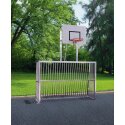 Sport-Thieme Speelpleindoel volledig gelast 3x2 m, met basketbalbord, Ovaal profiel 120x100 mm, Ovaal profiel 120x100 mm, 3x2 m, met basketbalbord