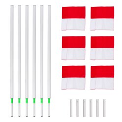 Sport-Thieme® Veiligheidsgrenspalen-Set Vlag rood-wit