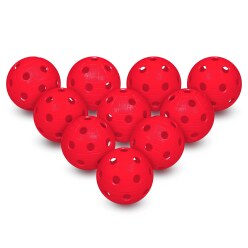 Set van 10 Floorball-Ballen Rood
