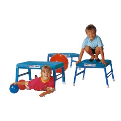 Sport-Thieme® Spring- en Turnkrukken Kunstlederbekleding, blauw