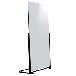 Seco Sign folie-spiegel mobiel 1,50/0,74/0,74x1,75 m, 3-delig, vast spiegeloppervlak