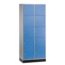 Sluitvakkast voor grote ruimten "S 4000 Intro" (5 vakken boven elkaar) Gentiaanblauw (RAL 5010), 195x85x49 cm/ 10 vakken