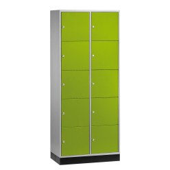 Sluitvakkast voor grote ruimten "S 4000 Intro" (5 vakken boven elkaar) Viridiaangroen (RDS 110 80 60), 195x85x49 cm/ 10 vakken