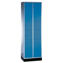 Sluitvakkast "S 4000 Intro" (6 vakken boven elkaar) Gentiaanblauw (RAL 5010), 195x62x49 cm/ 12 vakken