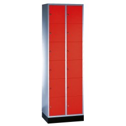 Sluitvakkast "S 4000 Intro" (6 vakken boven elkaar) Vuurrood (RAL 3000), 195x62x49 cm/ 12 vakken