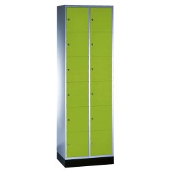 Sluitvakkast "S 4000 Intro" (6 vakken boven elkaar) Viridiaangroen (RDS 110 80 60), 195x62x49 cm/ 12 vakken