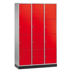 C+P Sluitvakkast voor grote ruimten "S 4000 Intro" (4 vakken boven elkaar) Lichtgrijs (RAL 7035), 195x82x49 cm/ 8 vakken