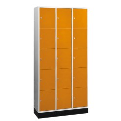 C+P Sluitvakkast voor grote ruimten Lichtgrijs (RAL 7035), 195x85x49 cm/ 10 vakken