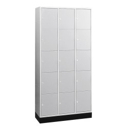 Sluitvakkast "S 4000 Intro" (5 vakken boven elkaar) Lichtgrijs (RAL 7035), 195x92x49cm/ 15 vakken