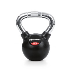 Sport-Thieme® kettlebell met rubber bekleed en met chroomhandgreep