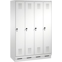 C+P Garderobekast/locker "S 3000 Evolo", vakbreedte 30 cm, met sokkel