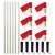 Sport-Thieme® Grenspalen-Set "Allround" Paal wit, vlag rood-wit