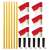 Sport-Thieme® Grenspalen-Set "Allround" Paal wit, vlag rood-wit